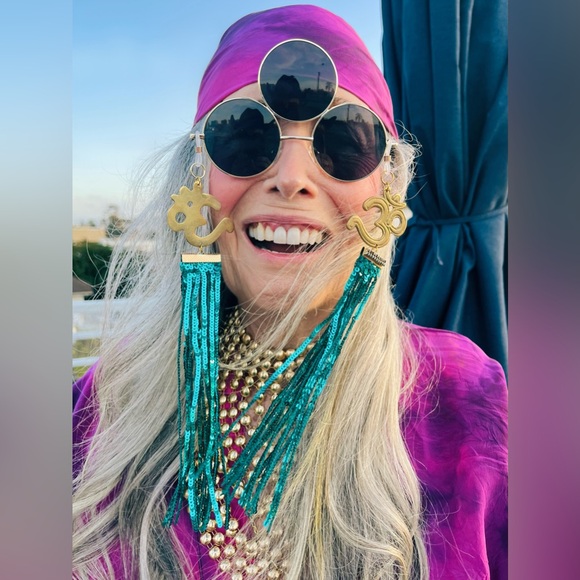 LIFE IS A DREAM SILK TIEDYE LUXURY SUSTAINABLE KIMONO W/MATCHING HEADSCARF - Picture 4 of 9